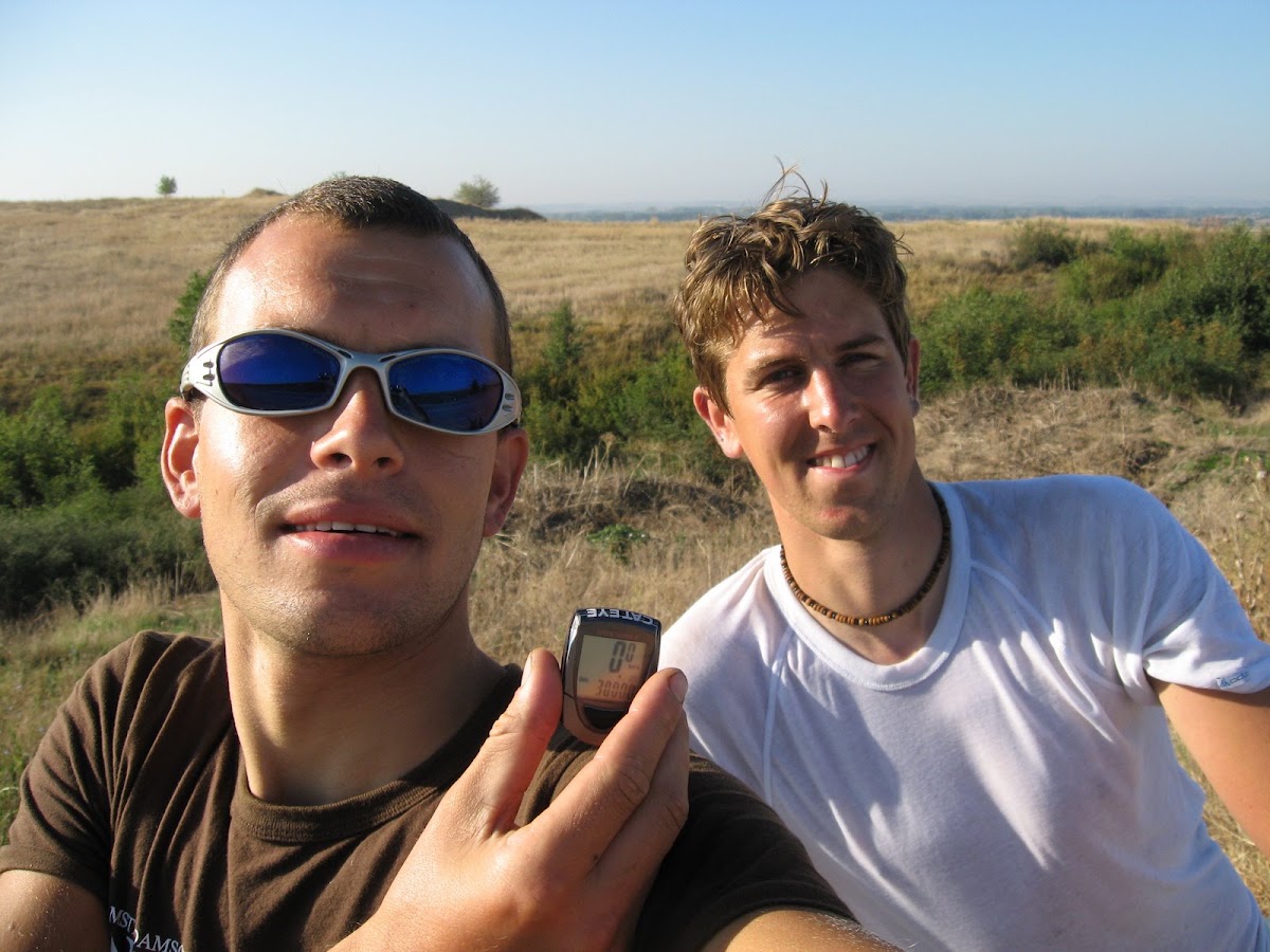 WF en ik met de fietscomputer op precies 3000 kilometer