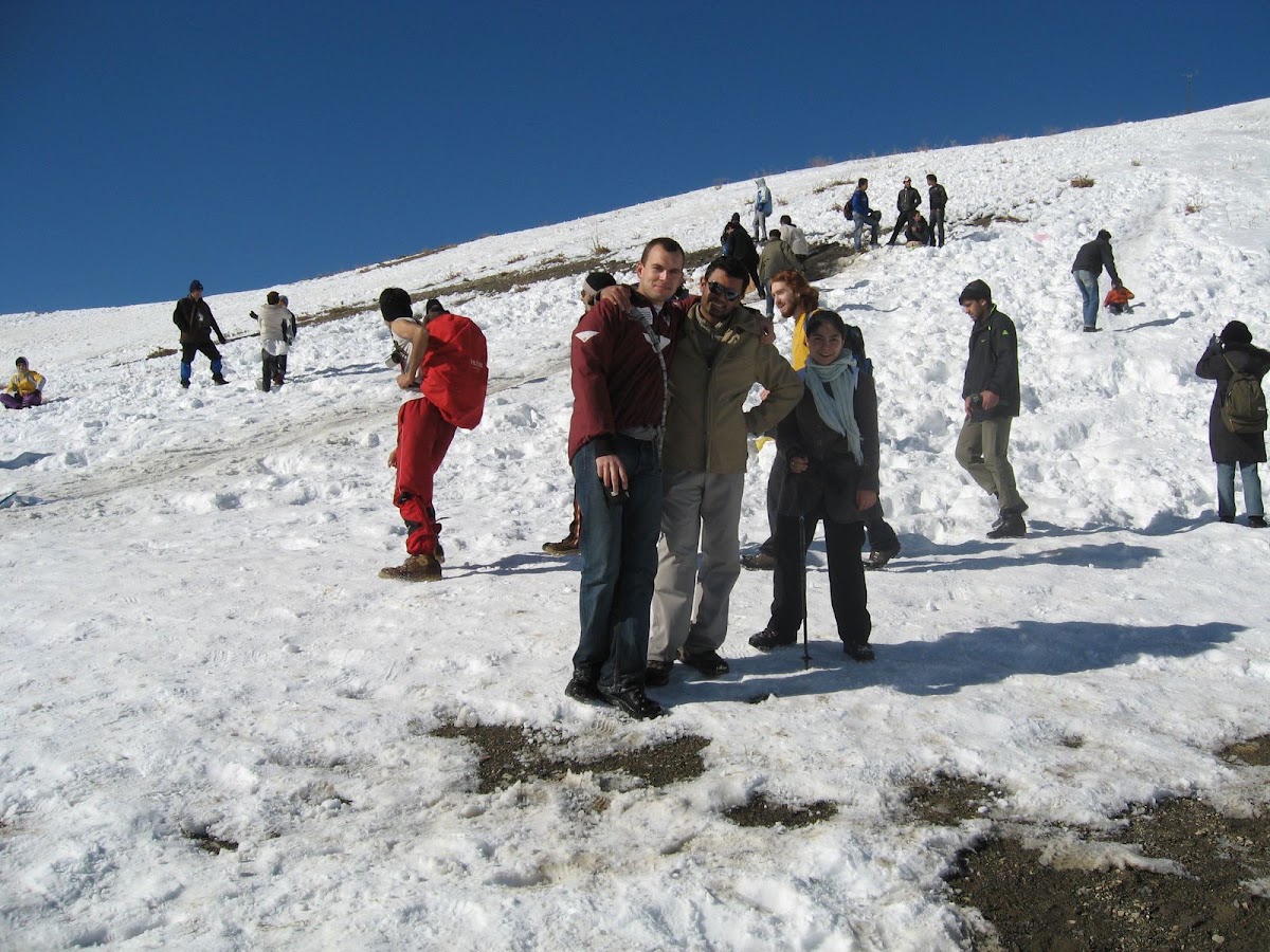 Sneeuw in de bergen vlak buiten Tehran